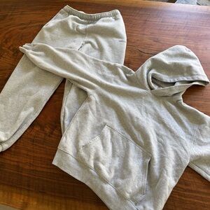 Aritzia Gray Track Pants & Hoodie Set